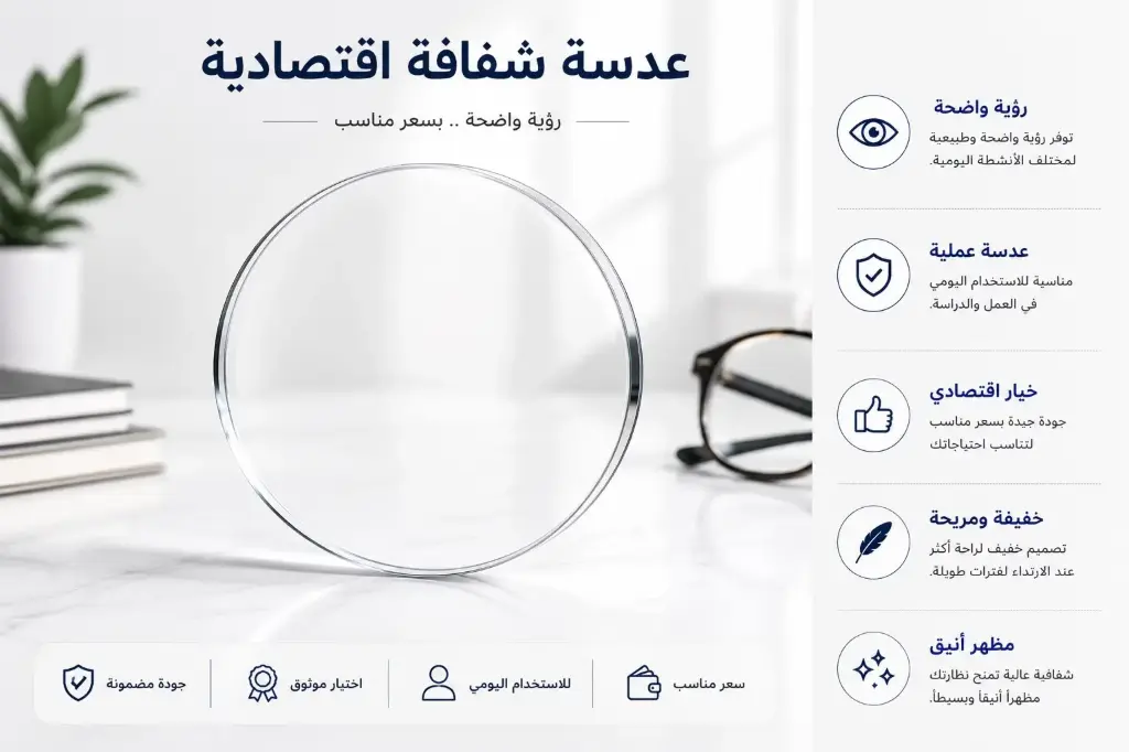 PL White	عدسة شفافة اقتصادية